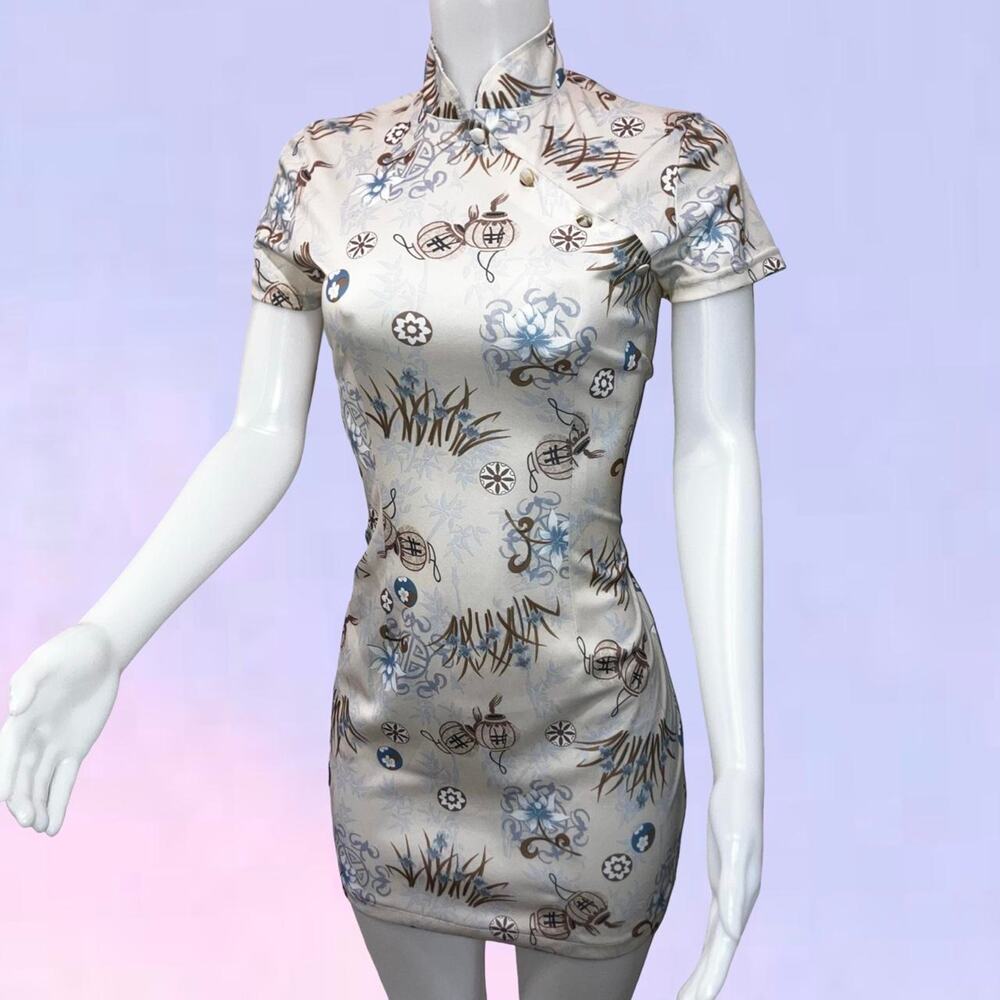 Vintage 90s y2k qipao dress made in usa
